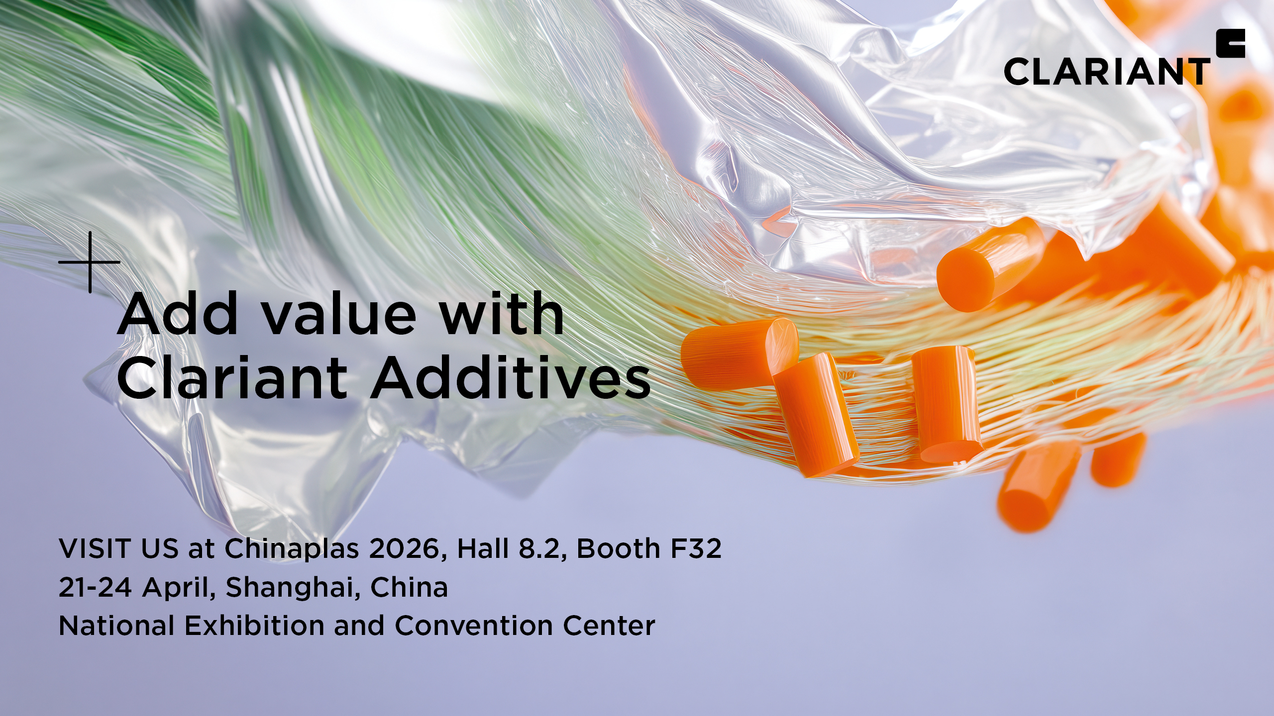 Clariant will showcase its latest portfolio of innovative additives solutions for more sustainable plastics at Chinaplas 2026, taking place April 21-24 in Shanghai.