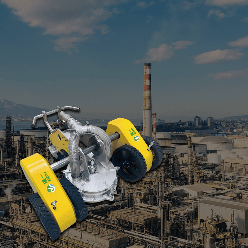 High-pressure water rust removal robot is equipped with a multi-degree-of-freedom body platform and an innovativemagnetic adhesion module. 