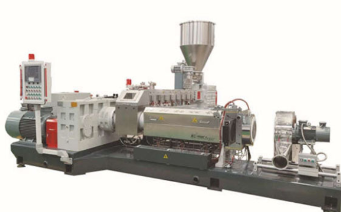 Two stage compounding line with high-speed mixer for PVC
