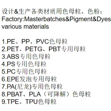 设计&生产各类材质用色母粒、色粉    山东特塑龙塑胶有限公司